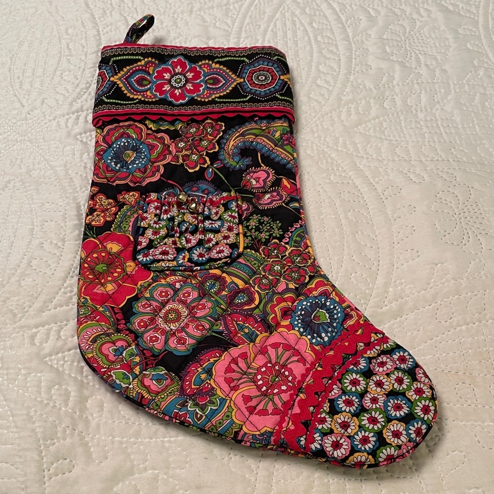 Like New Vera Bradley Quilted Christmas Stocking